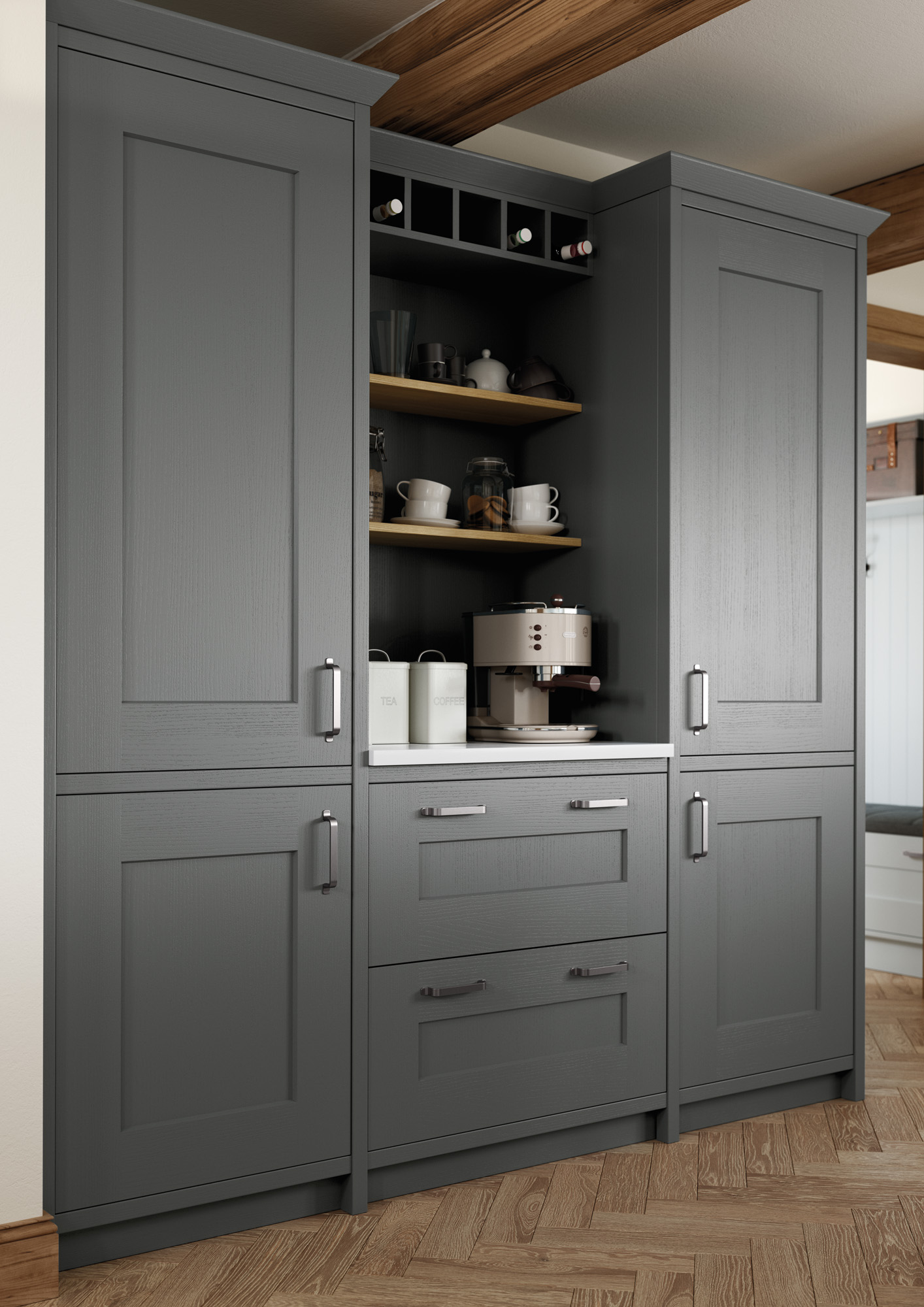grand grey kitchen cabinet