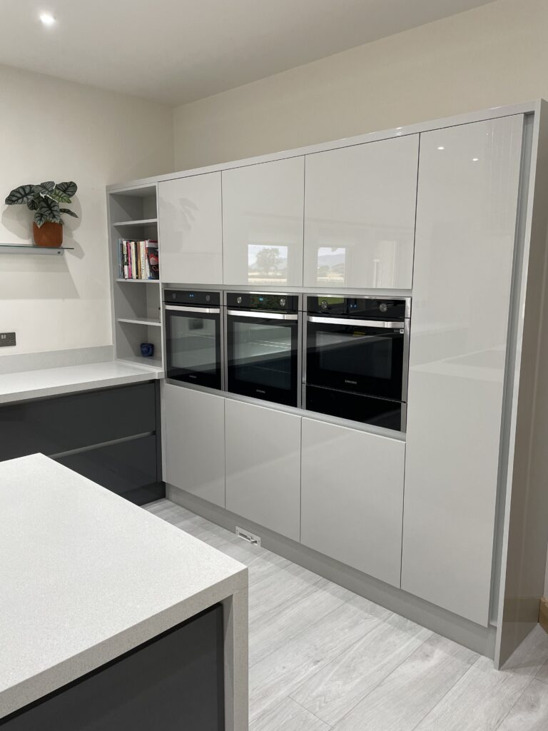 ultra gloss metallic graphite doors